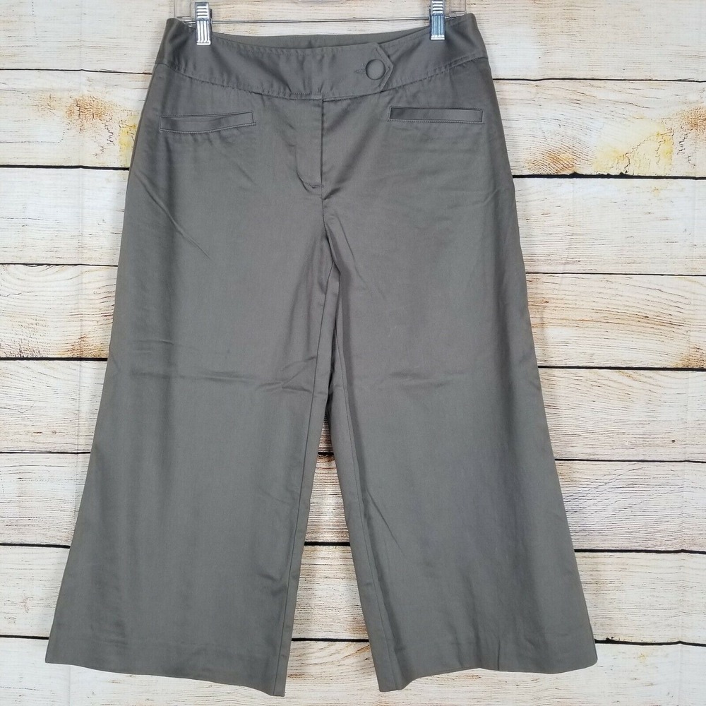 Worthington Womens 8 Cropped Pants Brown Modern Fit Capri Shorts‎ Career Slacks